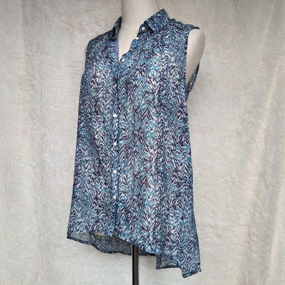 H&M Multi Color Sheer Sleeveless Top